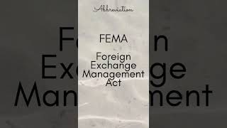 FEMA Foreign Exchange Management Act [upl. by Rosenblatt]