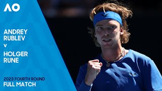 Andrey Rublev v Holger Rune Full Match  Australian Open 2023 Fourth Round [upl. by Yelnet]