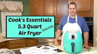 Cooks Essentials Air Fryer Unboxing  53 Quart Air Fryer  Amy Learns to Cook [upl. by Ferreby]