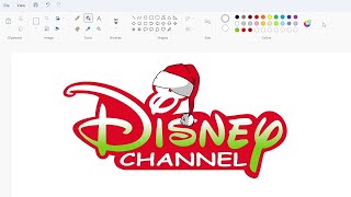 How to draw the Disney Channel Christmas logo using MS Paint  How to draw on your computer [upl. by Cantone17]