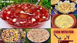 EID PARTY MENU 5 Best DESSERTS From Channel Cook With Fem For U To Try Out [upl. by Adiari194]