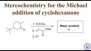 Stereochemistry for the Michael addition of cyclohexanone [upl. by Boyer]