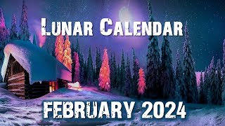 Lunar Calendar for February 2024 moon phases haircut [upl. by Phonsa]