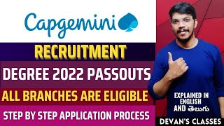 Capgemini 2022 Recruitment  Degree Students  Exam Pattern  Application Process  Devans Classes [upl. by Gausman]