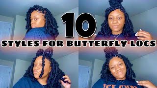 10 QUICK Ways To Style Butterfly Locs 🦋 [upl. by Thibault304]