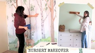 Starting the Nursery Makeover 🦔🌳 Enchanted Forest Baby Room [upl. by Innavoj]