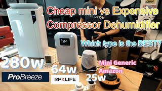 Cheap Mini dehumidifier vs Expensive compressor dehumidifier watch before you buy one [upl. by Yellas510]