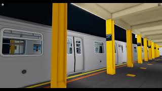 ROBLOX Railfanning at IND Eighth Avenue Line S43E02 MTA NYC Subway R160A A Train at Nostrand Ave [upl. by Gies]