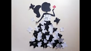 How to make a simple wall art from chart paper  DIY paper crafts [upl. by Xaviera510]