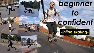 Inline skating  beginner to confident rollerblading  2 year progression  anybody can improve [upl. by Irene]