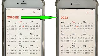 How to change Buddhist calendar to Gregorian calendar on iPhone [upl. by Nerret]