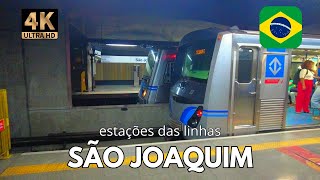 4K ESTAÇÃO SÃO JOAQUIM  Linha 1  São Paulo [upl. by Beal]