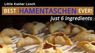 Easy Hamantaschen Tutorial  Only 6 Ingredients for Flaky Tender Amazing Purim Cookies [upl. by Gilemette]