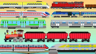 Trains  Learn Train names  Transpotation vehicles  Train names for kids [upl. by Branham]