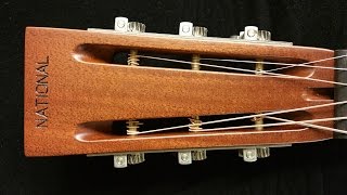 How to change strings on a National ResoPhonic guitar [upl. by Britte587]