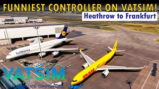 the FUNNIEST controller in all of VATSIM A330900 full flight with ATC in Microsoft Flight Simulator [upl. by Tennaj890]