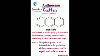 anthraceneanthracene formulaanthracene uses polycyclic aromatic hydrocarbon PAH [upl. by Yrtnej]