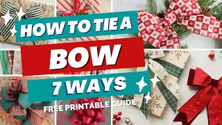 How to Tie a Perfect Bow with Ribbon  Seven Ways [upl. by Adriana]