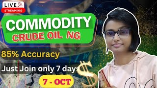 7 OCT  MCX Live Trading  Crude Oil Live Trading  Commodity Trading Live Stock Market Live mcx [upl. by Maice308]