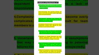 Limitations of Planning  Demerits of Planning Business Studies  Chapter 4 planning Management [upl. by Sotos771]