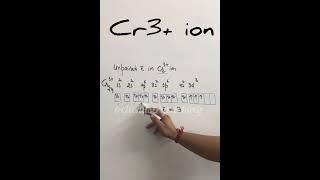 How many unpaired electrons are in Cr3 ion  shortsfeed [upl. by Orren769]