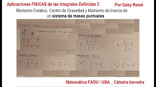 B Aplicaciones físicas de las integrales definidas Teoría Sistema de Masas puntuales [upl. by Naimad170]