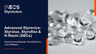 Advanced Styrenics Styrolux Styroflex amp KResin SBCs EMEA  webinar [upl. by Lawan508]