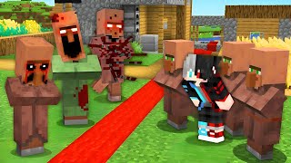 SCARY Villagers SPLIT The Village in Half in Minecraft [upl. by Dupin955]