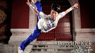 WUSHU TUTORIAL Butterfly Kick [upl. by Yenaiv838]