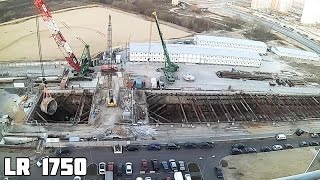 Liebherr LR 1750 Демонтаж элемента ТПК quotСветланаquot на станции метро quotНекрасовкаquot [upl. by Wynnie805]