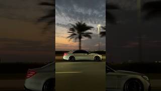 Mercedes S63 and E43 RACING on the highway  INSANE speeds [upl. by Rabah]