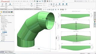 SolidWorks sheet metal Tutorial  Calculate flat form of Elbow in Solidworks [upl. by Trev]