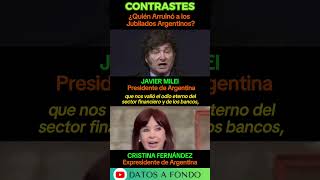 Argentina Milei y Cristina Fernandez Jubilados kirchnerismo shorts milei DatosArg javiermilei [upl. by Iem]