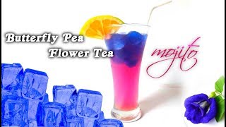 Butterfly Pea Flower Tea Mojito Non Alcoholic Asian Mocktail [upl. by Lanita]