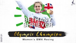 Bethany Shriever makes history by claiming BMX Racing gold  Tokyo 2020 Olympics [upl. by Borchert]