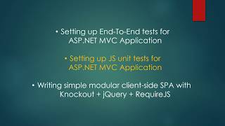 Unit Testing JavaScript in ASPNET MVC with Jasmine and Karma [upl. by Acinyt]