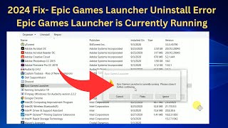 ✅2024 Fix Epic Games Launcher Uninstall Error Epic Games Launcher is Currently Running [upl. by Toblat]