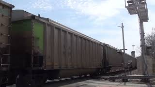 BNSF 5856 Leads EB Cargill Feed Train Olathe KS 32324 [upl. by Itagaki]