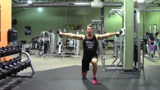 Lunge  Lateral Raise  HASfit Lunge Exercise Demonstration  Dumbbell Lunge Workout [upl. by Llezo670]