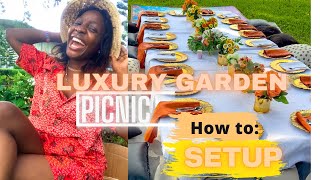 How to setup a luxury picnic without palettes  picnic like table picnics picnicplaces [upl. by Wymore]