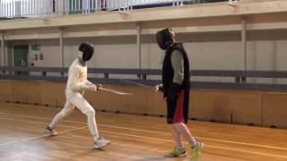 Foil Fencing Lesson Adam Blight amp Ayman 5 [upl. by Seldun]