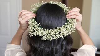 DIY Babys Breath Flower Crown [upl. by Ardekan]