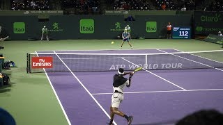 Frances Tiafoe v Nicolás Kicker Court Level View 60FPS HD Miami Open 2018 R1 [upl. by Pascha83]