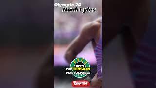 Noah Lyles Wins The Most Electrifying 100m Olympic Race of 2024 Lyles vs Thompson [upl. by Alyekahs32]