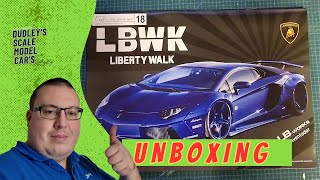 Aoshima  Lamborghini Aventador  LBWORKS Liberty Walk  Unboxing [upl. by Annelak93]