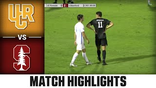 UC Riverside vs Stanford Match Highlights  2024 ACC Mens Soccer [upl. by Aleakam939]