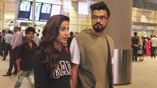 Hina Khan And Rocky Jaiswal RETURNS From Sri Lanka Holidays Spotted At Airport [upl. by Adaline]