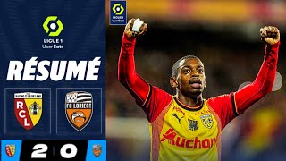 RC Lens  Lorient 20 Le Résumé  Ligue 1 202324  But de Elye Wahi  But de David Costa [upl. by Aropizt]