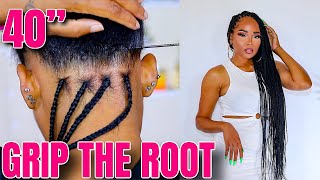 HOW TO DO KNOTLESS BOX BRAIDS ON YOURSELF  Detailed amp Beginner Friendly  My First Time ❤️ [upl. by Ellecrag941]