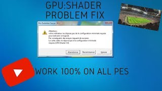 Pro Evolution Soccer ⚽ GpuShader Problem Fix 🖥️ 100 [upl. by Meeki297]